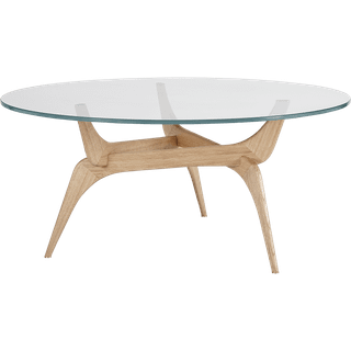 Brdr. Krüger TRIIIO Sofabord Ø90 Oak Oiled & Clear Glass