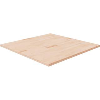 firkantet bordplade 90x90x2,5cm ubehandlet massivt egetræ