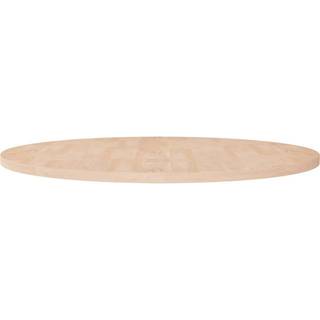 rund bordplade Ø90x2,5 cm ubehandlet massivt egetræ