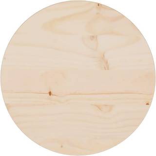 Bordplade Ø30X2,5 Cm Massivt Fyrretræ - Naturfarvet / Ø 30 x 2.5 cm