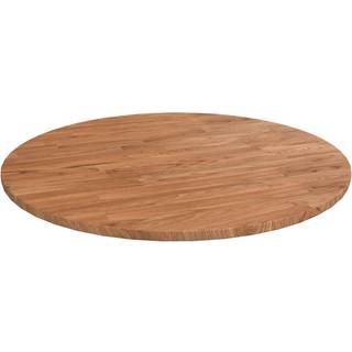 rund bordplade Ø60x1,5 cm behandlet massivt egetræ lysebrun
