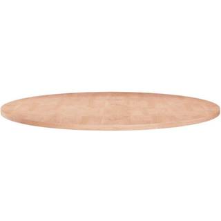 rund bordplade Ø80x1,5 cm ubehandlet massivt egetræ