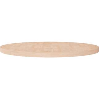 rund bordplade Ø90x4 cm ubehandlet massivt egetræ