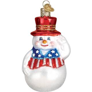 Old World Julepynt: Snowman -sortiment Glasblæst ornamenter til juletræ patriotisk