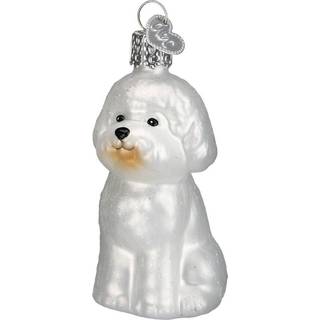 Old World Christmas Bichon Frize Glass bl?st ornament til juletr?