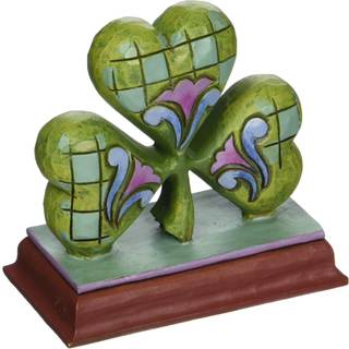 Jim Shore Heartwood Creek Mini Shamrock Stone Resin Figur 2.875