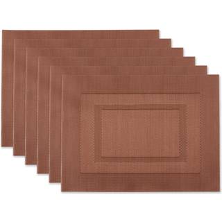DII Cinnamon PVC Doubleframe Placemat 6 Piece