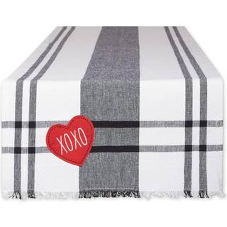 Hjerte xoxo plaid bordløber 14x72