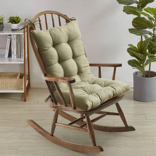 Sweet Home Collection Rocking Chair Pushion Premium Tufted Pads Non Skid Slip bakket s?t ?vre og nedre med b?nd 1 -t?lling (pakke med 1) salvie