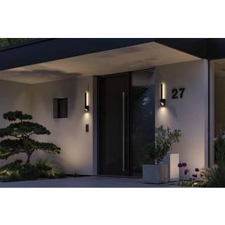 Paulmann udendørs LED-væglampe Levka, antracit, 49 cm aluminium IP44