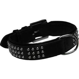 Læderhalsbånd Vinto, sort - Black - 55 cm (48-52 cm)