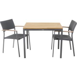 Toscana havebord L.65 cm + 2 Siena, Antracit