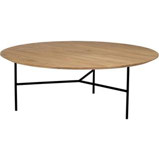 Mavis Tribeca Sofabord Lakeret Eg / Sort 110 Cm - Sofabord Stål Light Oak - 1343D8110