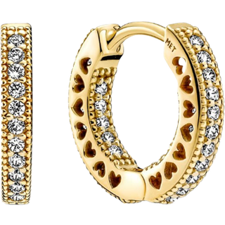 Pandora 266317C01 Damen-Ohrringe Creolen Pavé Herzen