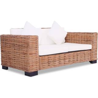 2-personers sofa naturlig rattan