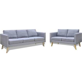 sofasæt 2-pers. og 3-pers. sofa stof lysegrå