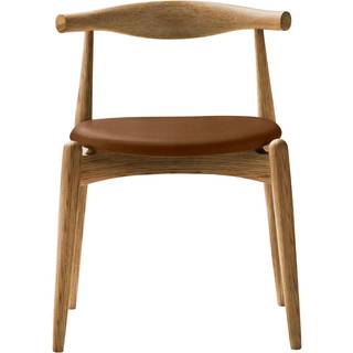 Carl Hansen - CH20, Oljad Ek, Lädergrupp C Sif - 95 - Spisebordsstole - Hans J. Wegner - Træ farvet - Træ