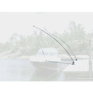 Fortøjningsstænger Dock Edge Premium, 4.9 meter, til både op til 9 meter &amp; 4501 kg - 9000 kg, 2 stænger med liner samt fortøjningsreb + 2 brobeslag + glasfiber