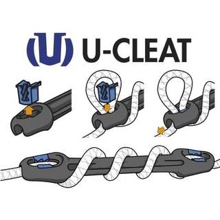 Fortøjningsfjeder i gummi (EPDM) Unimer U-Cleat, 516 mm, passer tov Ø16 - 20 mm