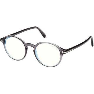 Tom Ford FT5867-B 020 Blue-Light Block 49 Briller Mænd Krystalklar - Transparent Dark Grey - 49mm