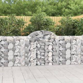 buede gabionkurve 2 stk. 200x30x100/120 cm galvaniseret jern
