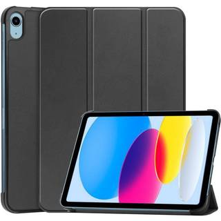 Apple iPad 11" (2025) / iPad 10.9" (2024/2022) Læder Flip Cover m. Stand - Sort
