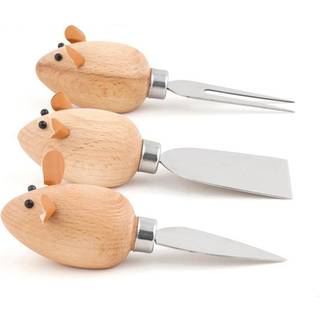 Kikkerland Cheese Knives Mice Set Of 3