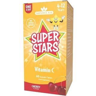 Natures Aid - Super Stars Vitamin C Kirsebærsmag 60 Tyggetabletter