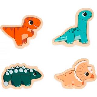 4 Progressive Puzzles Dino