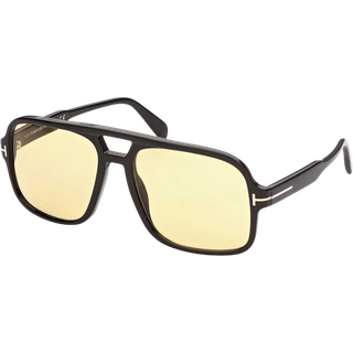 TOM FORD Mand FT0884 FALCONER-02 01E Solbriller Acetat Sort Brun Firkantet Normal