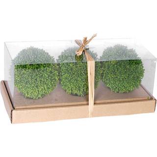 A&B Home 4 """" Green Boxwood Balls Artificial Plant Topiary Orb Indoor Outdoor Bowl Vase Table Centerpiece Decor S?t p? 3