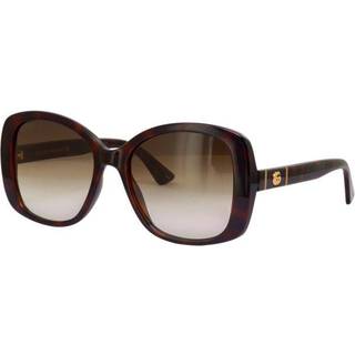 Gucci Kvinde GG0762S 002 Solbriller Injiceret Havana Brun Firkantet Normal Skygge