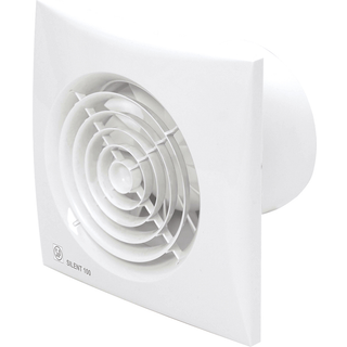 Ventilator Silent 100CHRZ/CHZ m. kontraspjæld, timer, hygrostat og kugleleje