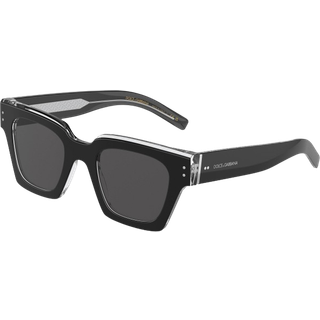 Dolce & Gabbana Mand DG4413 675/R5 Solbriller Acetat Sort Grå Firkantet Normal