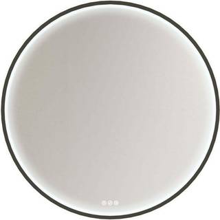 Dansani Moon spejl med LED-lys. Matsort Ø90