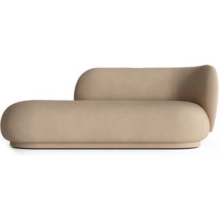 Ferm Living Rico Brushed Divan Højre - Hjørnesofaer & Divansofaer Polyester Sand - 1104264006