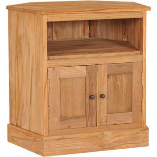 hjørneskab 60x45x60 cm massivt teaktræ
