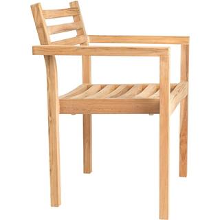 Carl Hansen - AH502 Karmstol - Udendørs spisebordsstole - Alfred Homann - Træ farvet - Træ