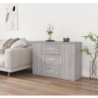 skænk 91x29,5x65 cm konstrueret træ grå sonoma-eg