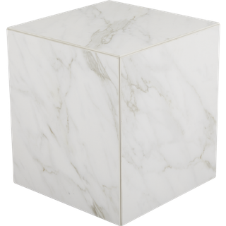 Brafab, Zten Sofabord 40x40 cm Hvid Marmorlook Brafab
