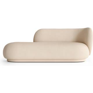 Ferm Living Rico Brushed Divan Højre Offwhite - Hjørnesofaer & Divansofaer Polyester Off-White - 1101481768