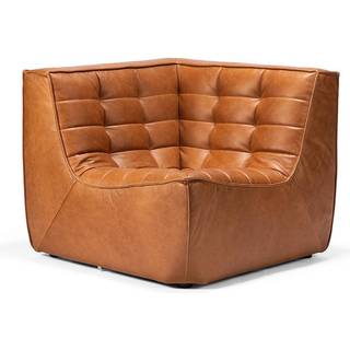Ethnicraft N701 hjørnemodul lige Læder old saddle