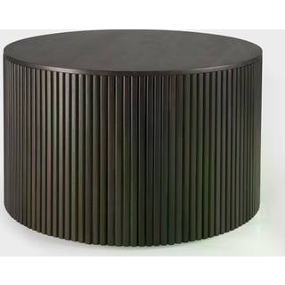 Ethnicraft - Roller Max Coffee Table - Varnished Mahogany - Dark Brown - Round - Removable Cover -60 x 60 cm - Sofaborde - Alain Van Havre - Brun - Træ