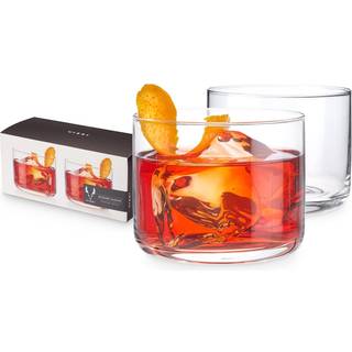 Viski Raye Crystal Negroni-glas – blyfri 8 oz lowball-glas, sæt med 2