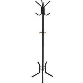 SONGMICS Stilfuld Metal Knagerække Stand Bøjle 12 kroge 176 cm Sort