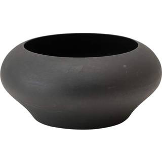 Kreativ co-op minimalistisk rund mango tr?sk?l sort