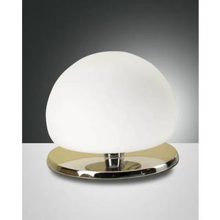 Morgana bordlampe, forkromet/hvid, touchdæmper, 3.000 K