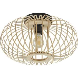Racoon loftlampe af træ, tynde stivere, Ø 40cm