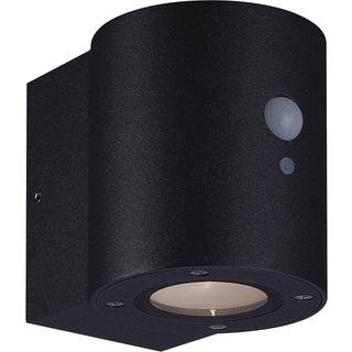 Megatron Loky LED solcelle-væglampe, sensor, rund