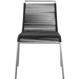 FDB Møbler M20 Teglgård Cord Chair stol Black-stainless steel
